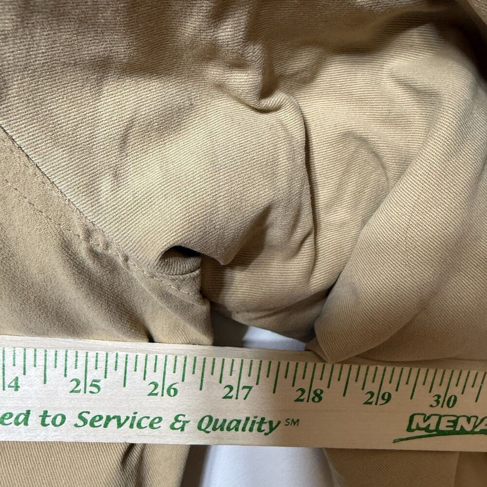 Bradford Exchange Mens Tan Bomber Jacket XL Zip Lined Embroidered Logo Army - Picture 9 of 11
